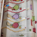 Tela de cortina transparente de poliéster bordado floral al por mayor